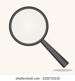 Magnifying Glass, Isolated On White Background.