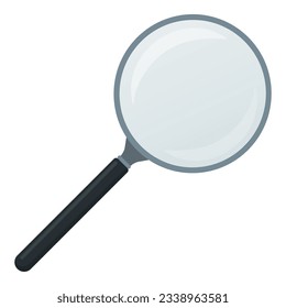 Magnifying glass isolated on white background, study and research concept