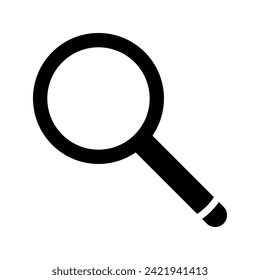 Magnifying glass isolated on white. Magnifying glass lup icon. Search or LUP. Perfect For Website Design, vector icon black color of flat simple icon.