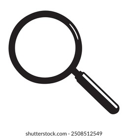 Magnifying glass isolated on white background, vector illustration