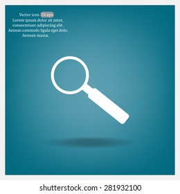 Magnifying glass isolated on white background. Search Icon. Vector illustration