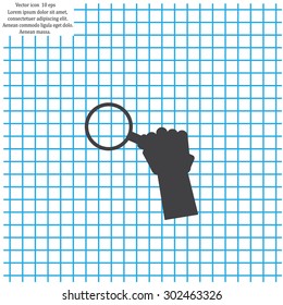 Magnifying glass isolated on white background. Search Icon. Vector illustration
