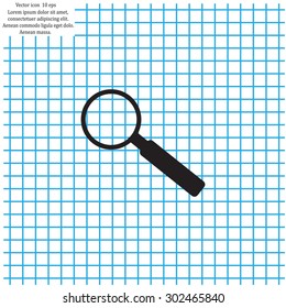 Magnifying glass isolated on white background. Search Icon. Vector illustration