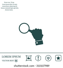 Magnifying glass isolated on white background. Search Icon. Vector illustration