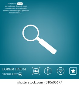 Magnifying glass isolated on white background. Search Icon. Vector illustration