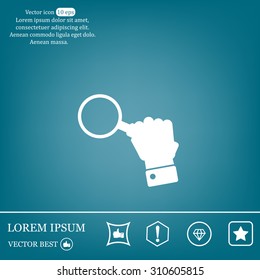 Magnifying glass isolated on white background. Search Icon. Vector illustration