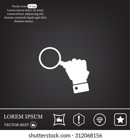 Magnifying glass isolated on white background. Search Icon. Vector illustration