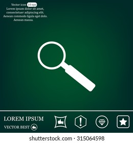 Magnifying glass isolated on white background. Search Icon. Vector illustration