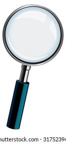 Magnifying glass isolated on white 