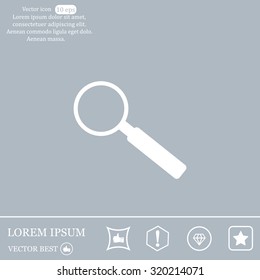 Magnifying glass isolated on white background. Search Icon. Vector illustration