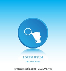 Magnifying glass isolated on white background. Search Icon. Vector illustration