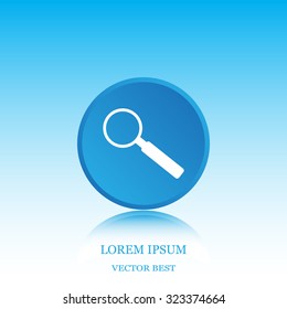 Magnifying glass isolated on white background. Search Icon. Vector illustration