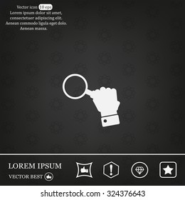 Magnifying glass isolated on white background. Search Icon. Vector illustration