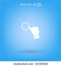 Magnifying glass isolated on white background. Search Icon. Vector illustration