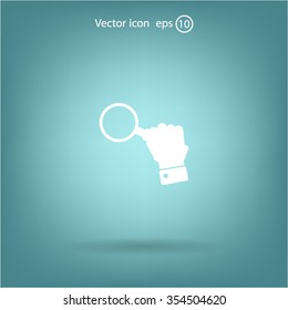 Magnifying glass isolated on white background. Search Icon. Vector illustration