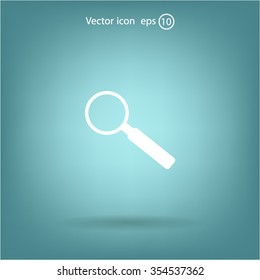 Magnifying glass isolated on white background. Search Icon. Vector illustration