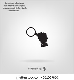Magnifying glass isolated on white background. Search Icon. Vector illustration