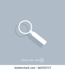 Magnifying glass isolated on white background. Search Icon. Vector illustration