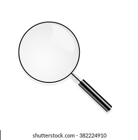 Magnifying Glass, Isolated On White Background, With Gradient Mesh, Vector Illustration. Reading glass