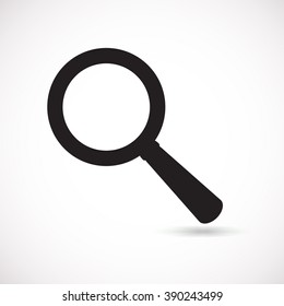 Magnifying glass isolated on white background. Search Icon. Vector illustration.