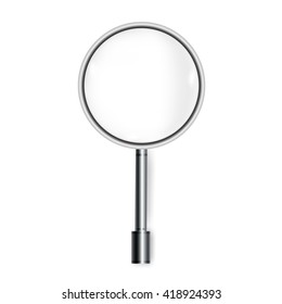 Magnifying glass isolated on white background. vector illustration