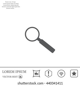 Magnifying glass isolated on white background. Search Icon. Vector illustration