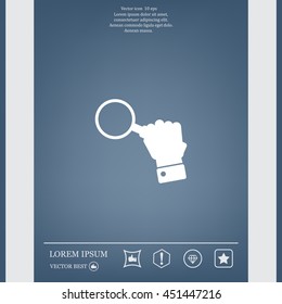 Magnifying glass isolated on white background. Search Icon. Vector illustration