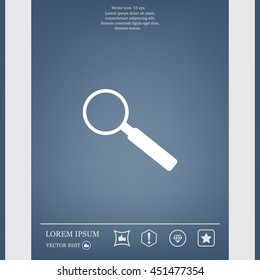 Magnifying glass isolated on white background. Search Icon. Vector illustration
