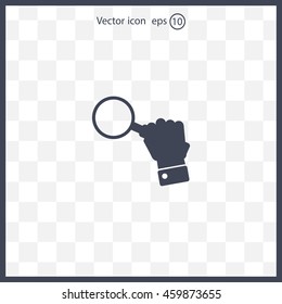 Magnifying glass isolated on white background. Search Icon. Vector illustration