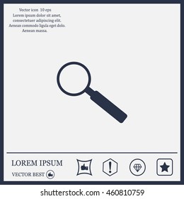 Magnifying glass isolated on white background. Search Icon. Vector illustration
