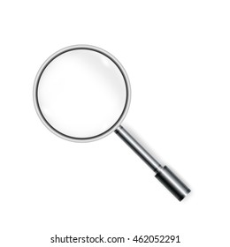 Magnifying glass isolated on white background. vector illustration