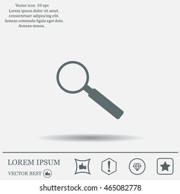 Magnifying glass isolated on white background. Search Icon. Vector illustration