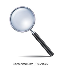 Magnifying glass isolated on white background.