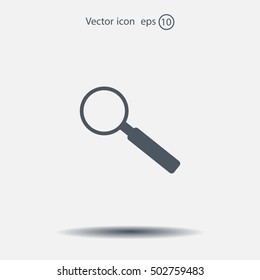 Magnifying glass isolated on white background. Search Icon. Vector illustration