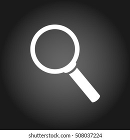 Magnifying glass isolated on white background. Search Icon. Vector illustration.