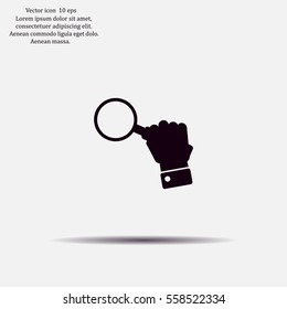 Magnifying glass isolated on white background. Search Icon. Vector illustration