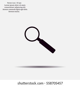 Magnifying glass isolated on white background. Search Icon. Vector illustration