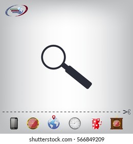 Magnifying glass isolated on white background. Search Icon. Vector illustration
