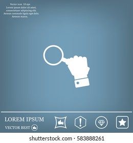 Magnifying glass isolated on white background. Search Icon. Vector illustration