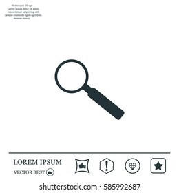 Magnifying glass isolated on white background. Search Icon. Vector illustration