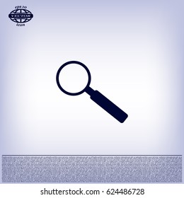 Magnifying glass isolated on white background. Search Icon. Vector illustration