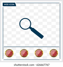 Magnifying glass isolated on white background. Search Icon. Vector illustration