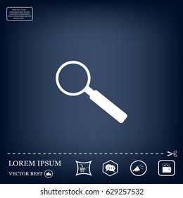 Magnifying glass isolated on white background. Search Icon. Vector illustration