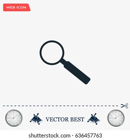 Magnifying glass isolated on white background. Search Icon. Vector illustration