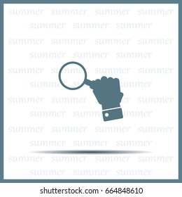 Magnifying glass isolated on white background. Search Icon. Vector illustration
