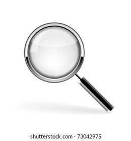 Magnifying glass isolated on white background