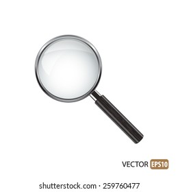 Magnifying Glass Isolated Vector.