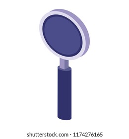 Magnifying glass isometric