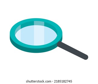magnifying glass isometric icon isolated