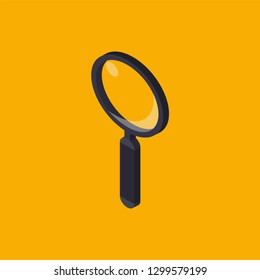 Magnifying glass isometric icon. Isometric vector illustration. - Vector